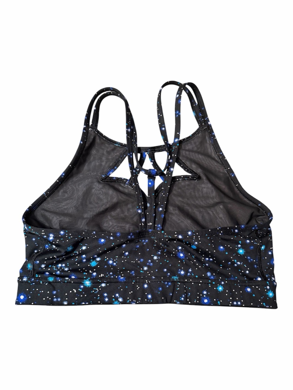 Victoria Sport Galaxy Strappy Sports Bralette - Black/Blue Size Small - Picture 2 of 5